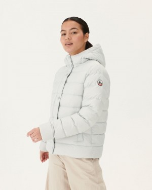 Light Grey JOTT Jane Straight Hooded Women's Padded Jackets | RTC-1295