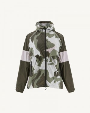 Light Khaki Camo JOTT Scirocco Hooded Women's Windbreaker | OCQ-0269