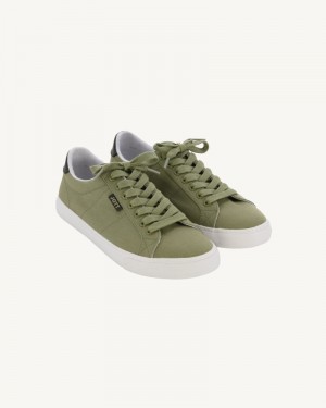 Light Khaki JOTT Horizon Canvas Men's Trainers | VPS-0053