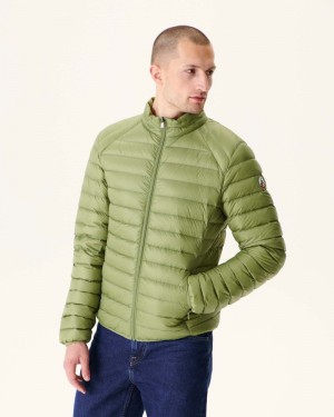 Light Khaki JOTT Matte Lightweight Men's Padded Jackets | QWY-2866