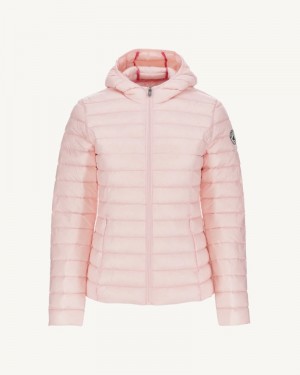 Light Pink JOTT Cloe Lightweight Hooded Women's Down Jackets | ZAI-3486