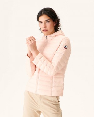 Light Pink JOTT Cloe Lightweight Hooded Women's Down Jackets | HIO-3042