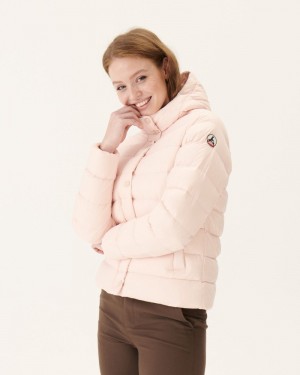 Light Pink JOTT Jane Straight Hooded Women's Padded Jackets | GAR-1148