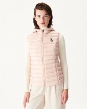 Light Pink JOTT Mali Light Sleeveless Women's Padded Jackets | FSX-0117