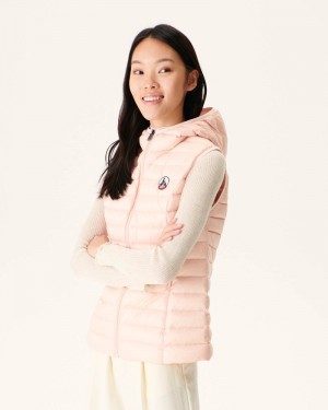 Light Pink JOTT Mali Lightweight Sleeveless Women's Padded Jackets | MHR-0848