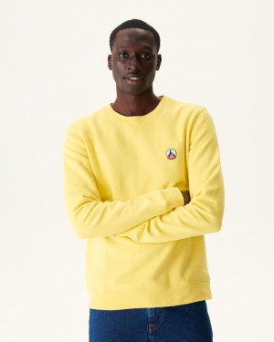 Light Yellow JOTT Braga Men's Sweatshirts | FOS-0005