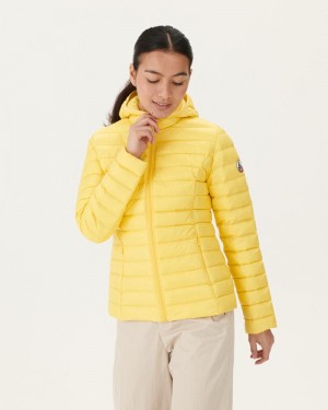 Light Yellow JOTT Cloe Lightweight Hooded Women's Down Jackets | NYC-5940