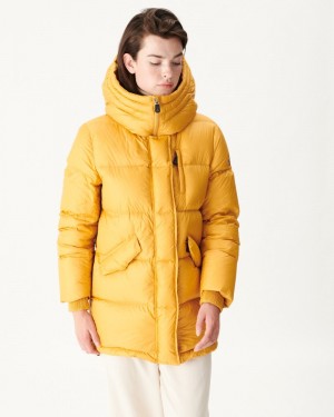 Mustard JOTT Delhi Hooded Women's Down Jackets | QED-8096