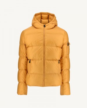 Mustard JOTT Jane Great Cold Hooded Men's Down Jackets | AZB-8007