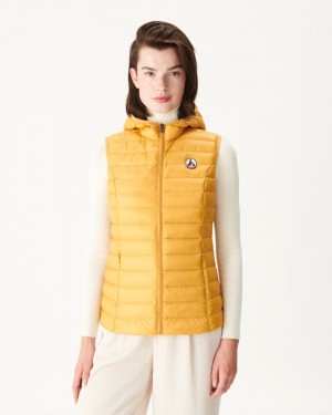 Mustard JOTT Mali Light Sleeveless Women's Padded Jackets | CDC-4763