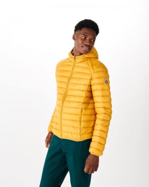 Mustard JOTT Nico Light Hooded Men's Down Jackets | TPO-9866