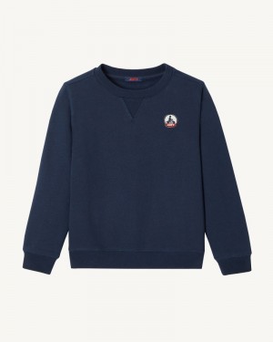 Navy JOTT Barcelos Organic Cotton Kids' Sweatshirts | XTD-2751