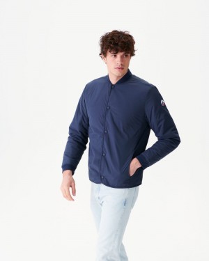 Navy JOTT Bogota Ultralight Men's Jackets | KYH-8315