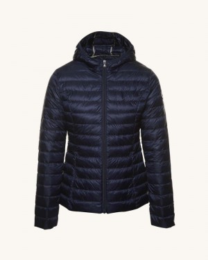 Navy JOTT Cloe Lightweight Hooded Women's Down Jackets | WLX-8291