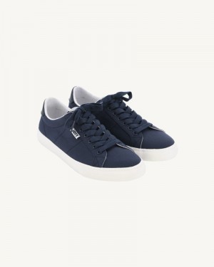 Navy JOTT Horizon Canvas Men's Trainers | ZNE-6296