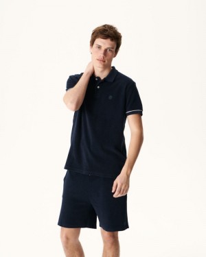 Navy JOTT Neil Men's Polo Shirts | YCC-9732