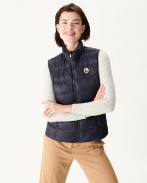 Navy JOTT Sab Grand Cold Sleeveless Women's Down Jackets | NXG-2271