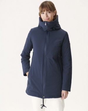 Navy JOTT Siberian Hooded Women's Puffer Jackets | MOY-6036