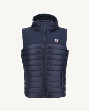 Navy JOTT Stan Sleeveless Men's Down Jackets | XXN-6779