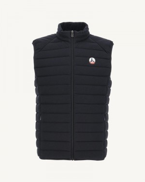 Navy JOTT Tom Jersey Sleeveless Men's Down Jackets | RDQ-2276