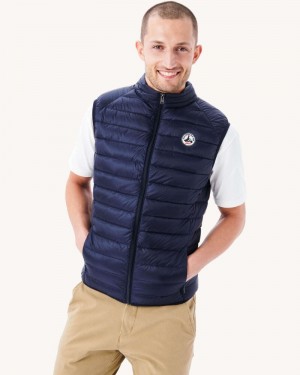 Navy JOTT Tom Sleeveless Men's Down Jackets | OBC-7116