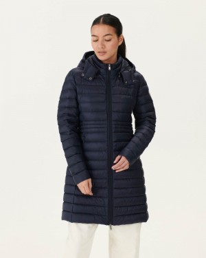 Navy JOTT Vero Long Hooded Women's Puffer Jackets | MHA-1805