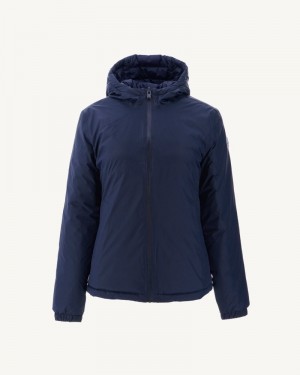 Navy JOTT Vienne Reversible Hooded Women's Puffer Jackets | GCI-8372