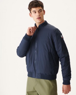 Navy / Red JOTT Bombay Reversible Men's Down Jackets | KLN-7352