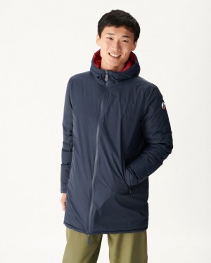 Navy / Red JOTT Reversible Amsterdam Men's Down Jackets | MQS-7374