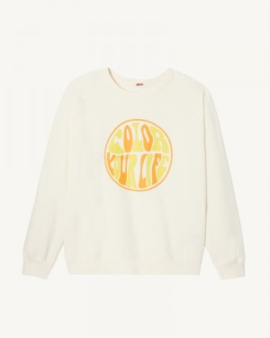 Off-white JOTT Camino Organic Cotton Men's Sweatshirts | SQC-6043