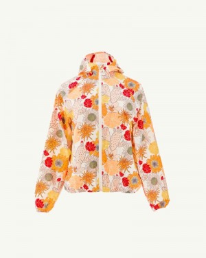 Off-white JOTT Singapore Waterproof Hooded Women's Jackets | DAB-1550