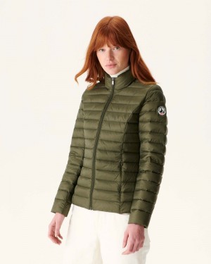 Olive JOTT Cha Lightweight Women's Down Jackets | CYD-2648