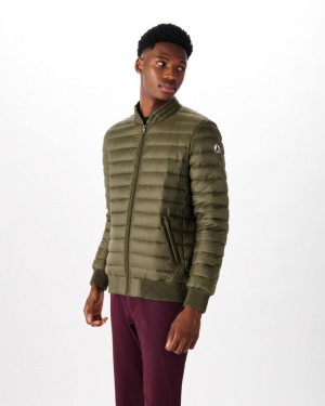 Olive JOTT Lightweight Jordan Men's Down Jackets | WMP-8109