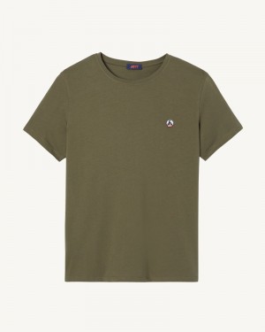 Olive JOTT Pietro Organic Cotton Men's T Shirts | ILU-8933