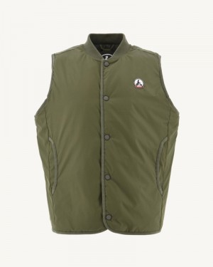 Olive JOTT Roskilde Sleeveless Men's Jackets | MMF-9514