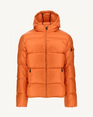 Orange JOTT Java Extreme Cold Hooded Men's Down Jackets | JWH-0240