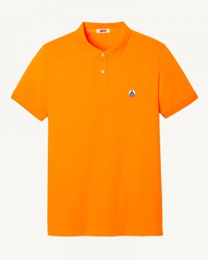 Orange JOTT Marbella Organic Cotton Men's Polo Shirts | GEK-4985