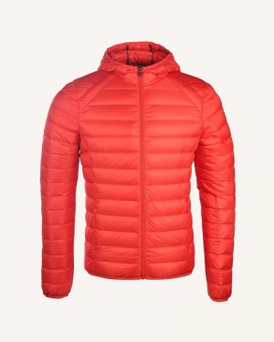 Orange JOTT Nico Lightweight Hooded Men's Down Jackets | JEJ-5815