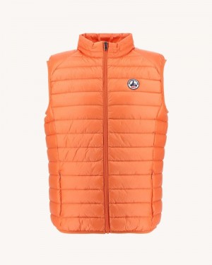 Orange JOTT Tom Lightweight Sleeveless Men's Down Jackets | KNY-1082