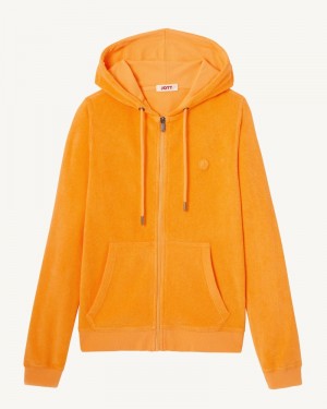 Orange JOTT Zipped Sponge Women's Jackets | QYO-8389