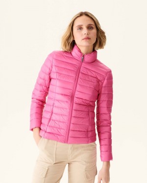 Pink JOTT Cha Light Women's Down Jackets | ZRX-0026