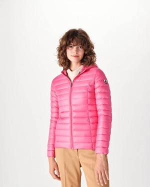 Pink JOTT Cloe Lightweight Hooded Women's Down Jackets | LKT-6688