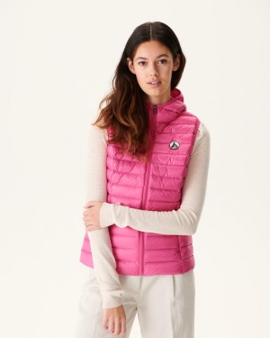 Pink JOTT Mali Light Sleeveless Women's Down Jackets | FJQ-4236