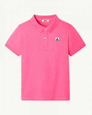 Pink JOTT Salvador Kids' Polo Shirts | ZUM-2842