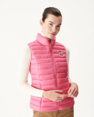 Pink JOTT Seda Lightweight Sleeveless Women's Down Jackets | DJG-3505