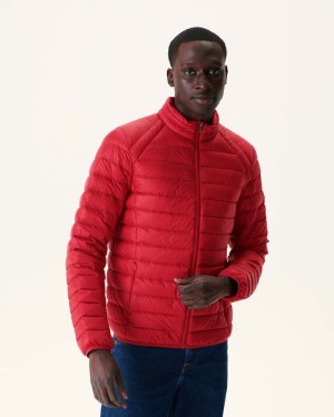 Red JOTT Matt Lightweight Men's Padded Jackets | FHJ-2129