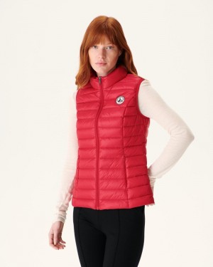 Red JOTT Seda Light Sleeveless Women's Padded Jackets | UWY-2387