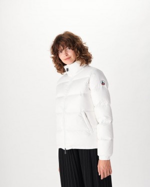 White JOTT Cardiff Great Cold Quilted Women's Down Jackets | EIO-4616