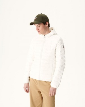 White JOTT Nico Light Hooded Men's Puffer Jackets | WSO-8920