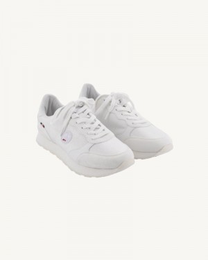 White JOTT Run Men's Sneakers | RQV-5508